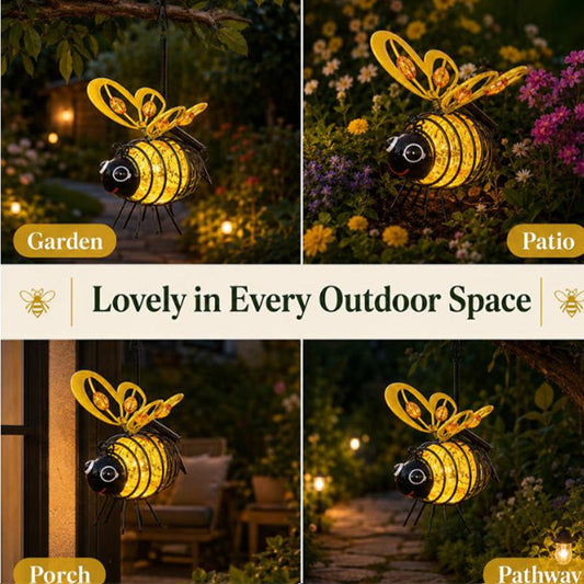 🌙🍃🪴 50 % DE RÉDUCTION POUR UNE DURÉE LIMITÉE ! Lampe solaire suspendue en forme d'abeille – Lueur ambrée chaleureuse, sans scintillement, idéale pour les fêtes de jardin, le camping ou les chambres d'enfants – Pour répandre la joie de jour comme de nuit🌞🌜
