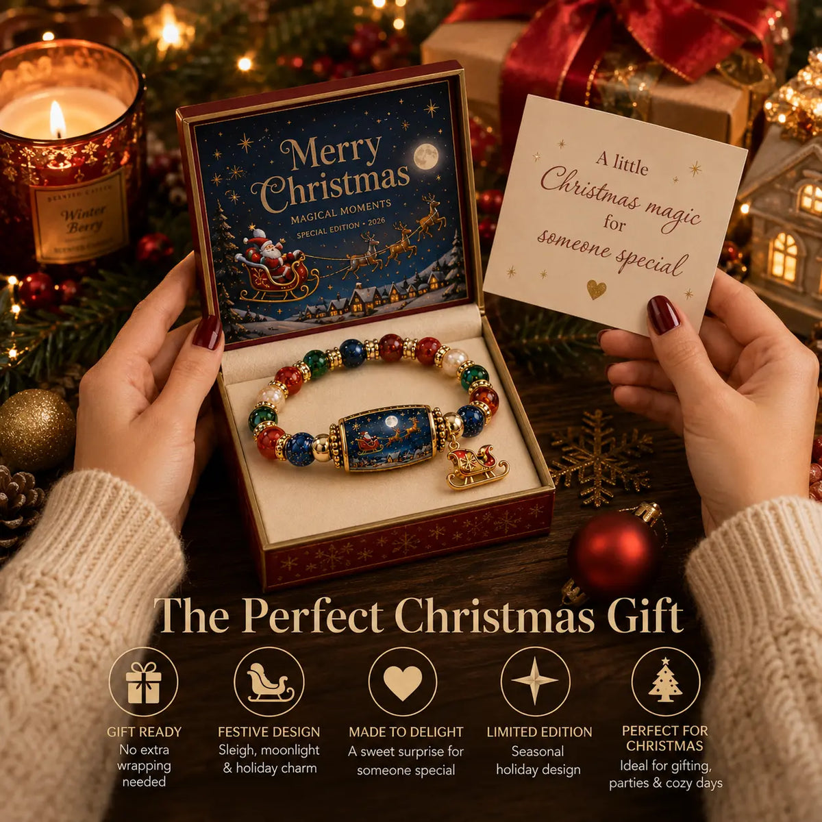 🎄 Ensemble de bracelets à perles « Christmas Story » en édition limitée | Bijoux de Noël à offrir