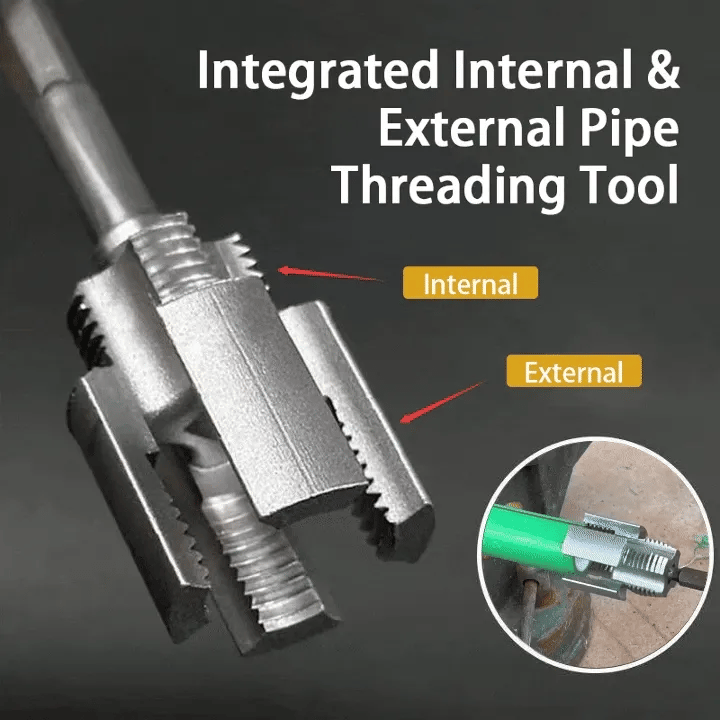 🔧Outil tout-en-un pour le filetage interne et externe des tuyaux – Précision et efficacité en une seule étape