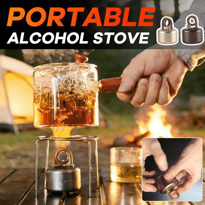 Bærbar spritkomfyr for camping(Ekstra sklisikring inkludert)