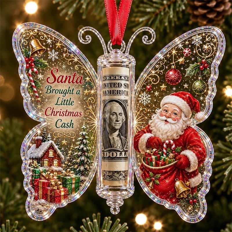 🦋💵 Cadeaux de Noël décorés de papillons – Pochettes-souvenirs de Noël pour l'argent 🎄✨