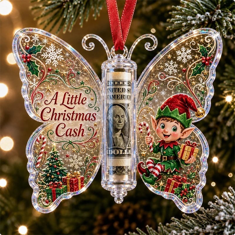 🦋💵 Cadeaux de Noël décorés de papillons – Pochettes-souvenirs de Noël pour l'argent 🎄✨