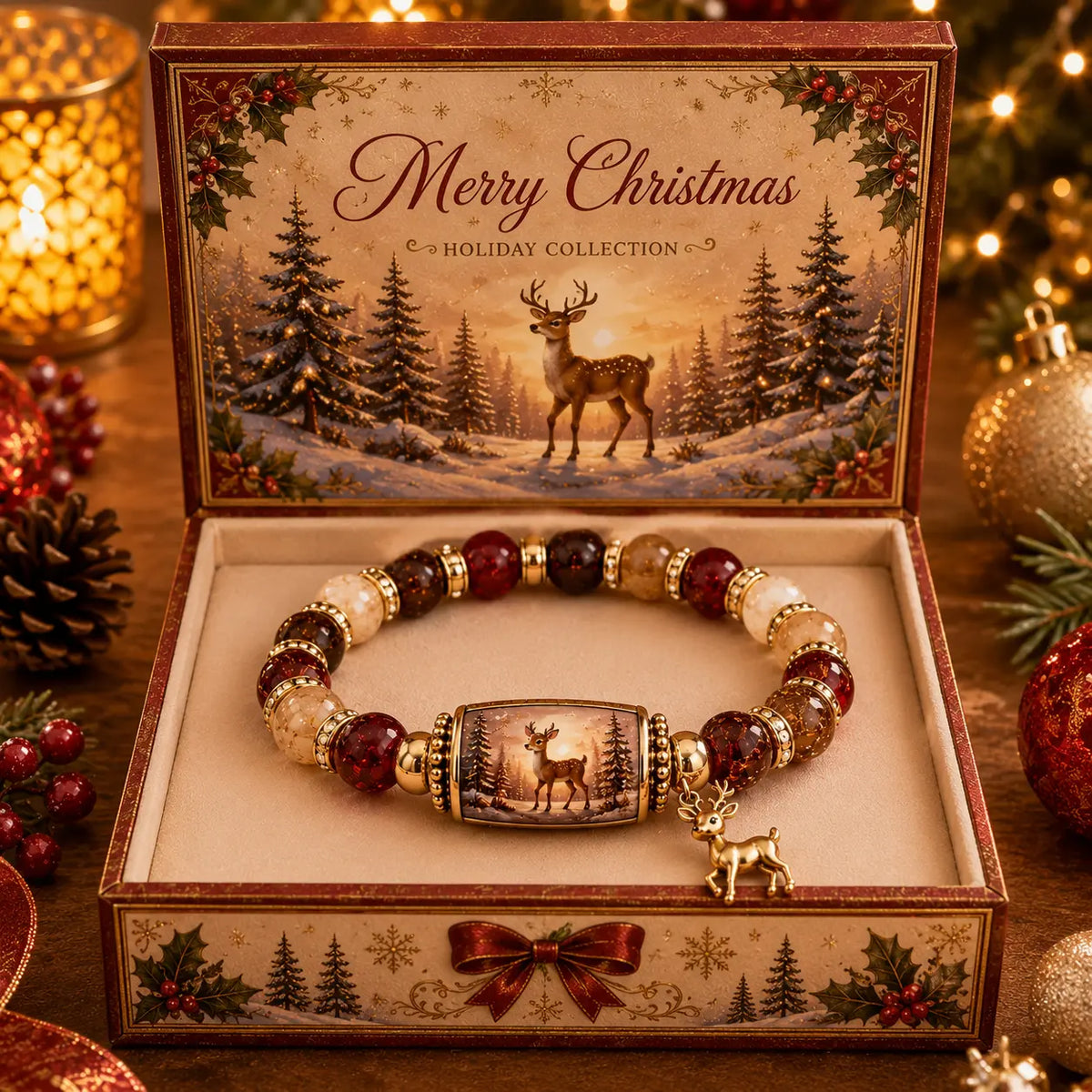 🎄 Ensemble de bracelets à perles « Christmas Story » en édition limitée | Bijoux de Noël à offrir