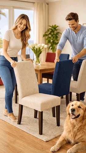 Housses de chaise élégantes : donnez un coup de jeune à vos vieilles chaises !