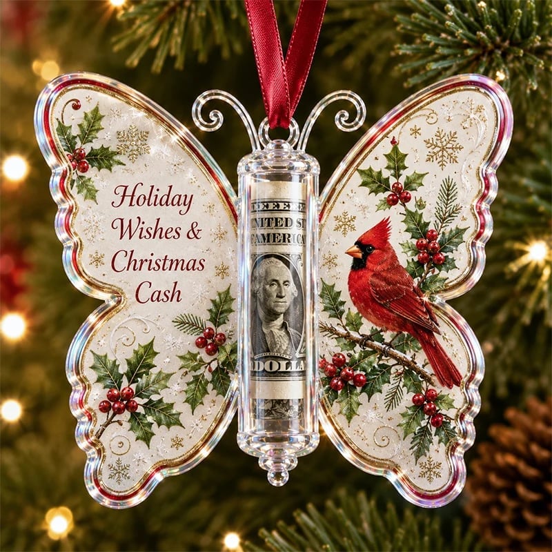 🦋💵 Cadeaux de Noël décorés de papillons – Pochettes-souvenirs de Noël pour l'argent 🎄✨