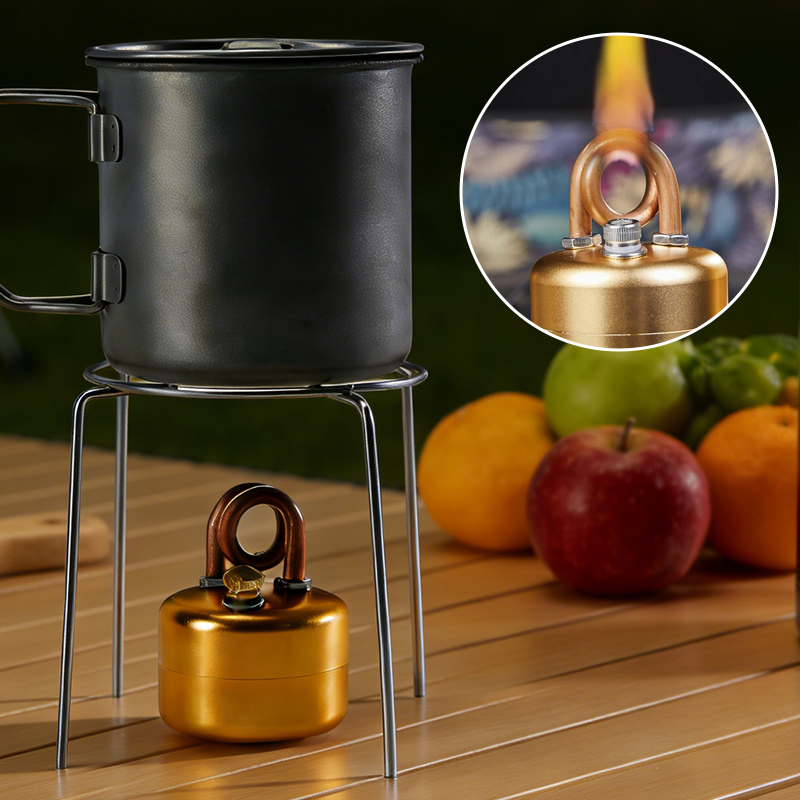Bærbar spritkomfyr for camping(Ekstra sklisikring inkludert)