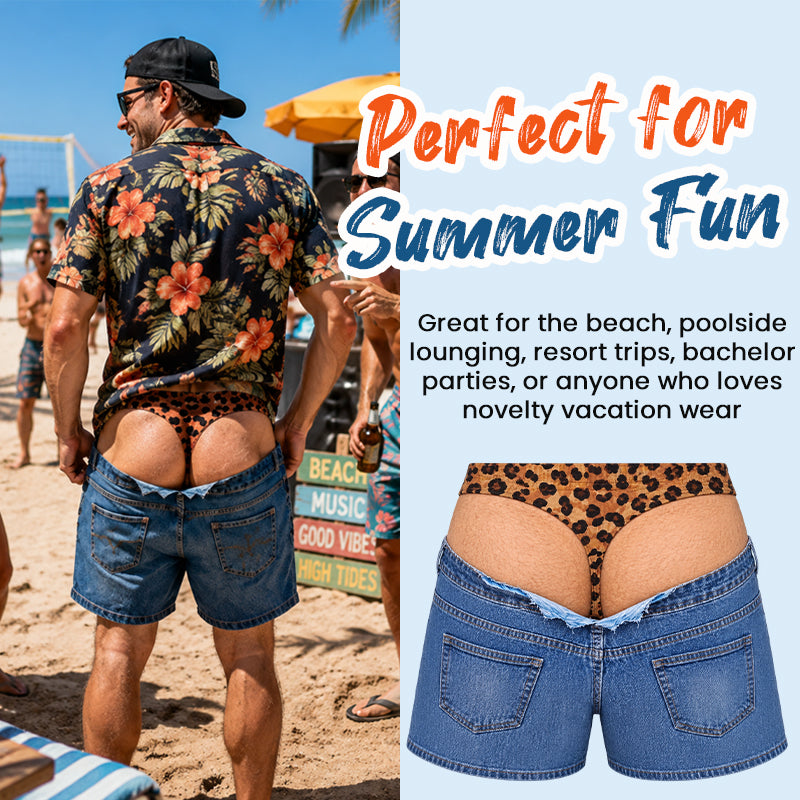 Des maillots de bain amusants à motif léopard qui ressemblent à du denim | Des maillots de bain originaux avec un effet d'illusion d'optique