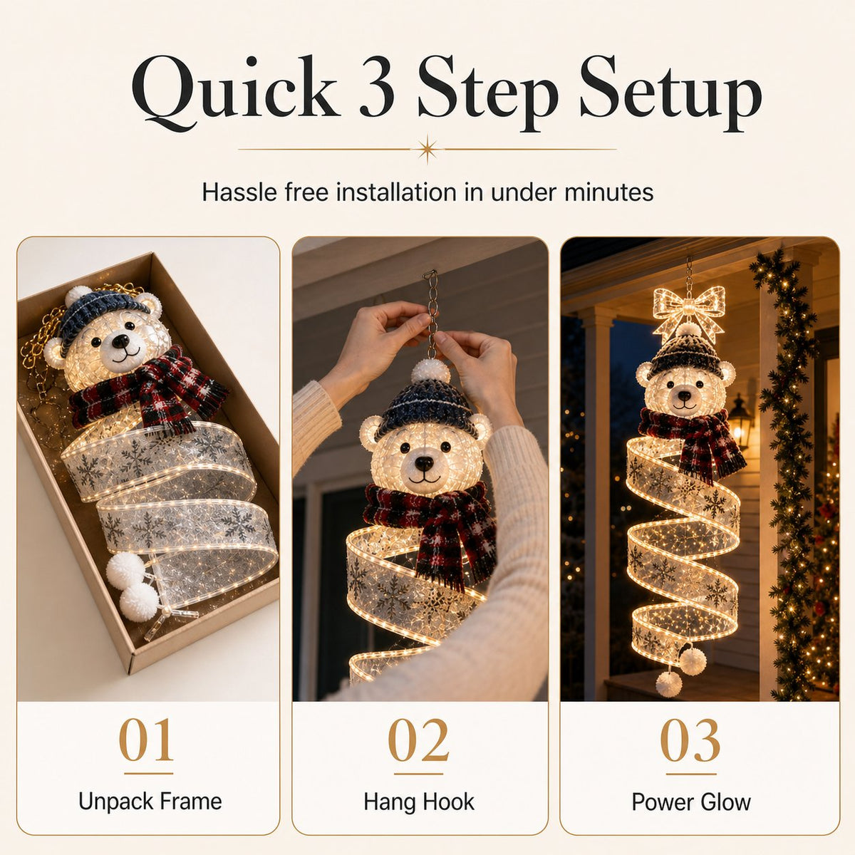 🎄Christmas Magic Spiral Hanging LED Light Collection