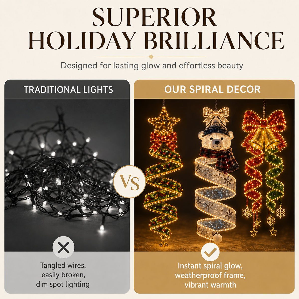 🎄Christmas Magic Spiral Hanging LED Light Collection