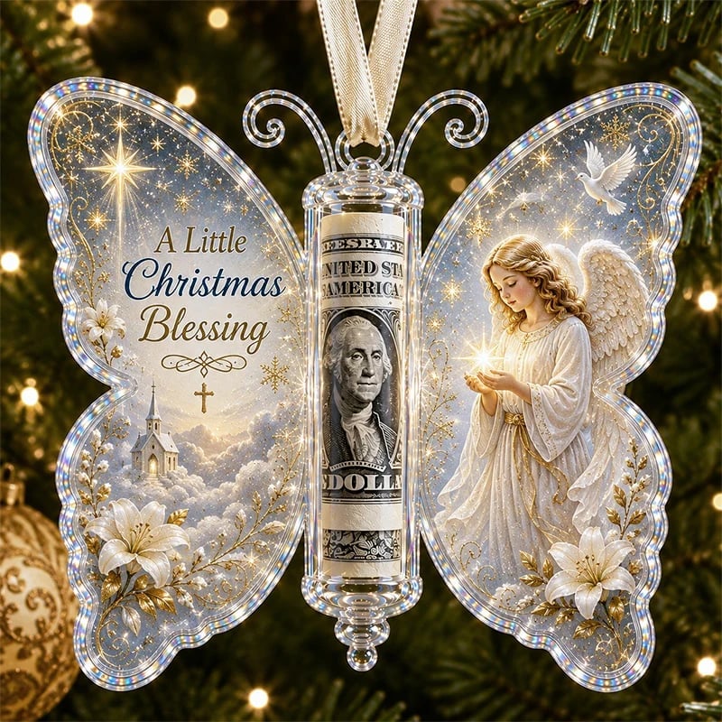 🦋💵 Cadeaux de Noël décorés de papillons – Pochettes-souvenirs de Noël pour l'argent 🎄✨