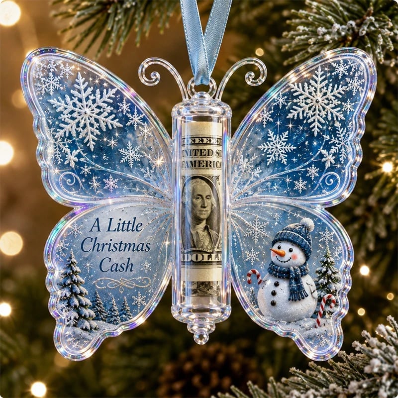 🦋💵 Cadeaux de Noël décorés de papillons – Pochettes-souvenirs de Noël pour l'argent 🎄✨