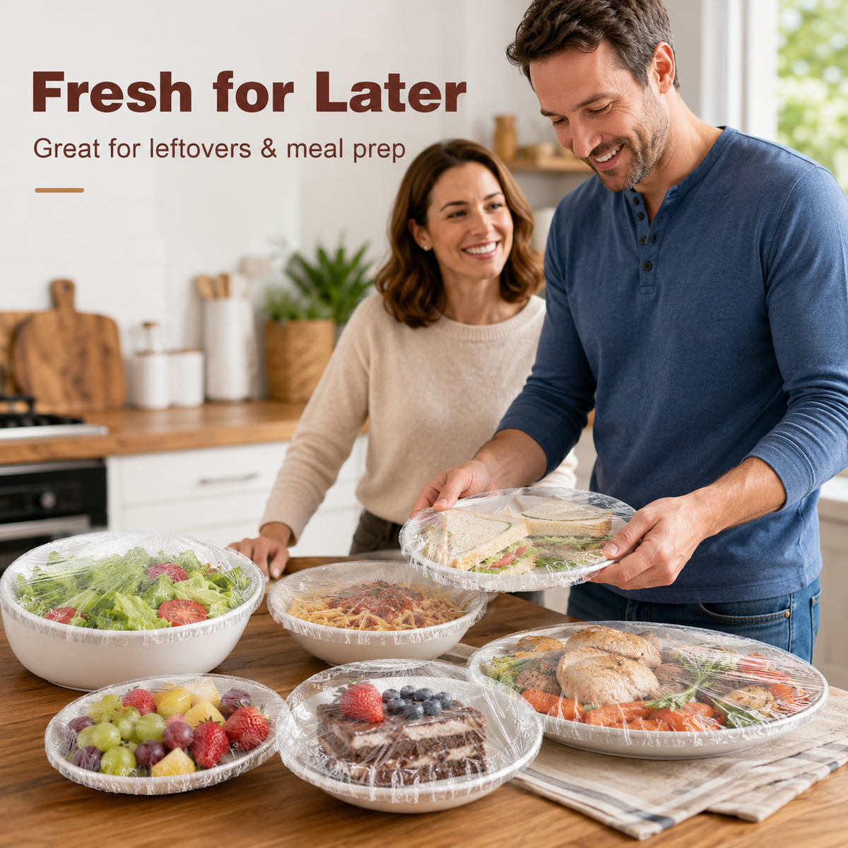 🔥Couvercle alimentaire jetable en plastique souple de qualité alimentaire, pour bols et assiettes.