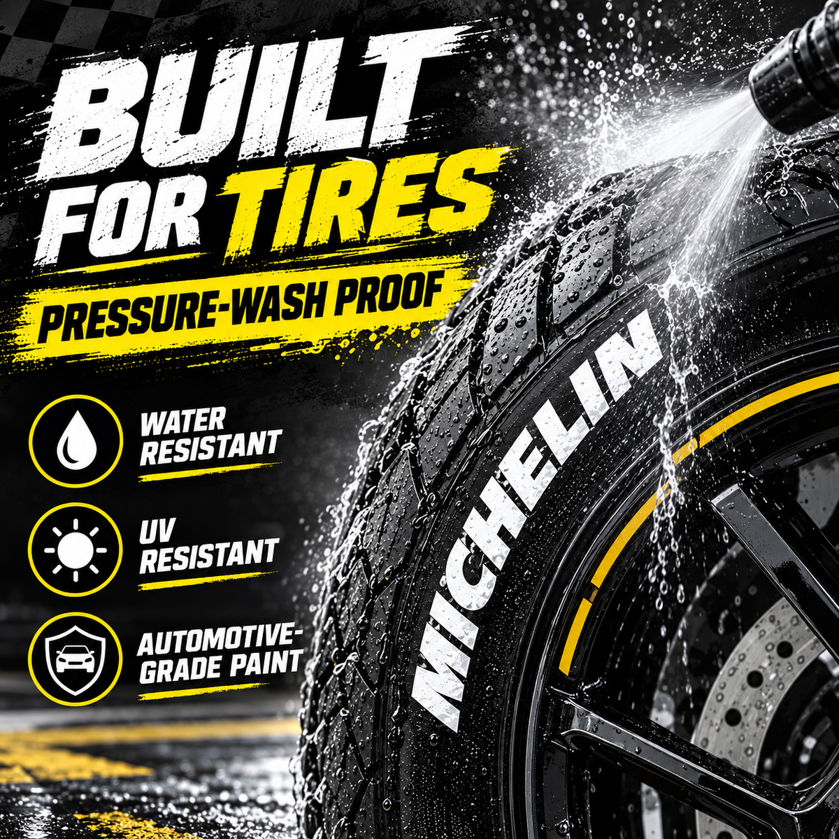 🏎️ Marqueur personnalisé pour surfaces multiples automobiles Wheel Armor