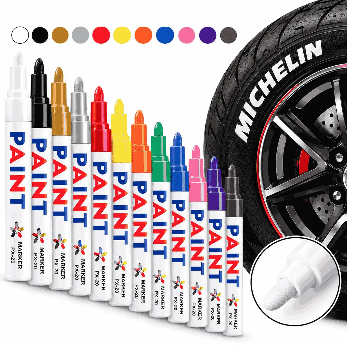🏎️ Marqueur personnalisé pour surfaces multiples automobiles Wheel Armor