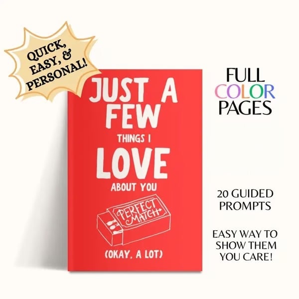 Quelques petites choses que j'aime chez toi (bon, d'accord, beaucoup) : un livre-cadeau romantique à compléter pour les couples.