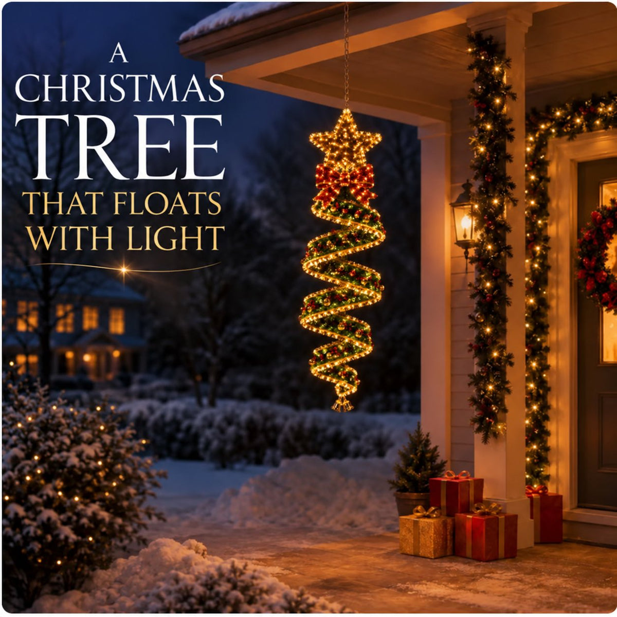 🎄Christmas Magic Spiral Hanging LED Light Collection