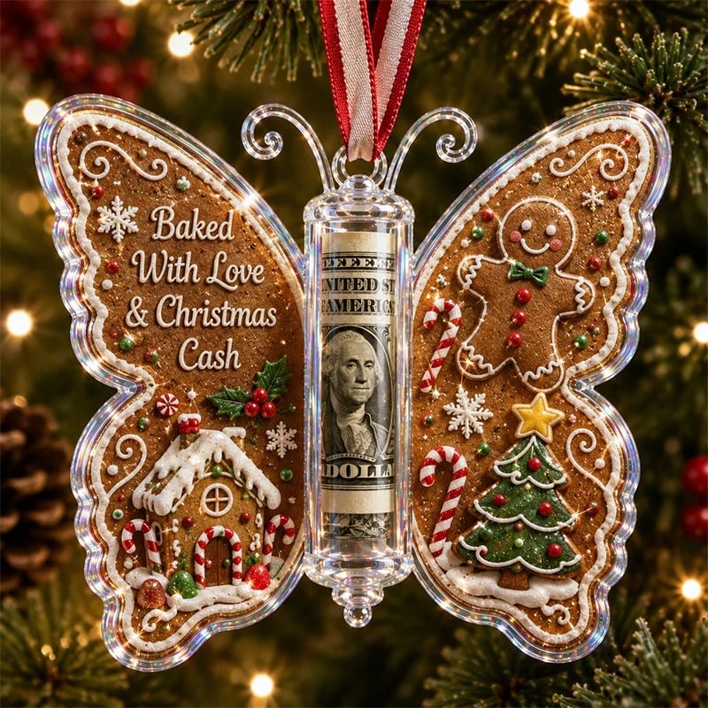 🦋💵 Cadeaux de Noël décorés de papillons – Pochettes-souvenirs de Noël pour l'argent 🎄✨