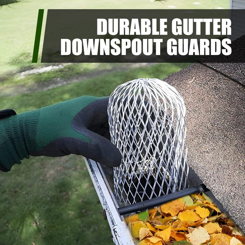 🍂 Filtre de gouttière et tamis de descente-pluie en aluminium – empêche les feuilles et les débris de boucher le système d'évacuation des eaux pluviales de votre maison
