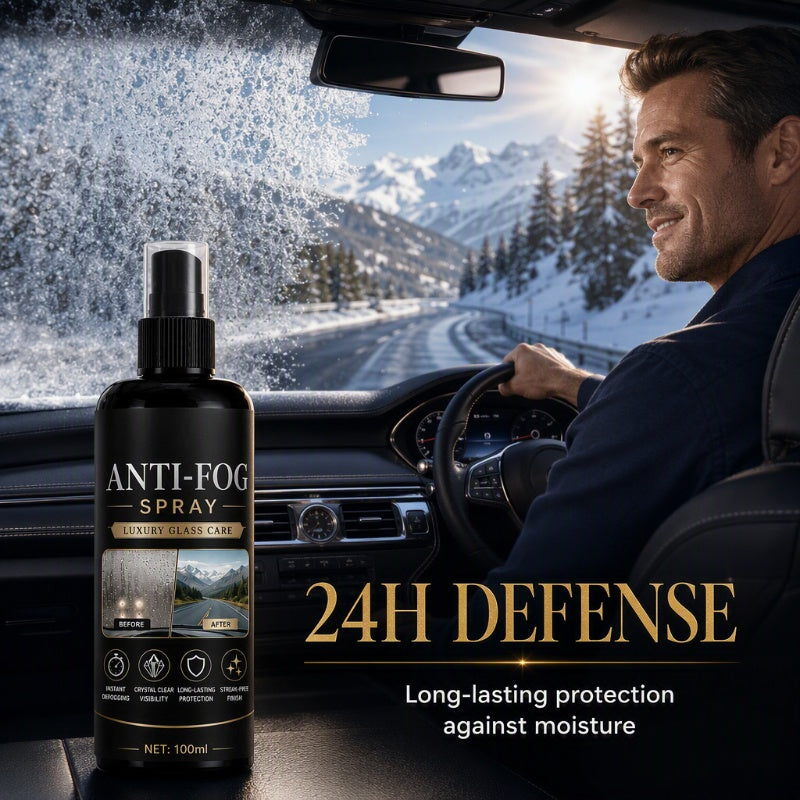 🚗50 % DE RÉDUCTION EN CE MOMENT ! Spray anti-buée pour vitres de voiture – Spray anti-buée longue durée (24 h) sans traces, pour une visibilité claire et immédiate sur le pare-brise, le rétroviseur et toutes les surfaces vitrées du véhicule