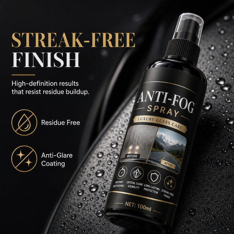 🚗50 % DE RÉDUCTION EN CE MOMENT ! Spray anti-buée pour vitres de voiture – Spray anti-buée longue durée (24 h) sans traces, pour une visibilité claire et immédiate sur le pare-brise, le rétroviseur et toutes les surfaces vitrées du véhicule