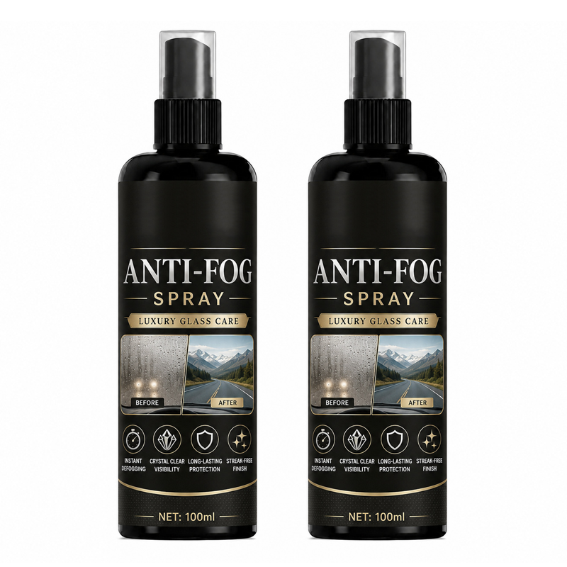 🚗50 % DE RÉDUCTION EN CE MOMENT ! Spray anti-buée pour vitres de voiture – Spray anti-buée longue durée (24 h) sans traces, pour une visibilité claire et immédiate sur le pare-brise, le rétroviseur et toutes les surfaces vitrées du véhicule